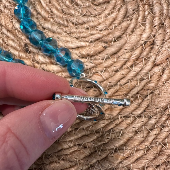 Heidi Daus New Wave 2-piece Silver and Blue Crystal Necklace Set - Picture 5 of 7